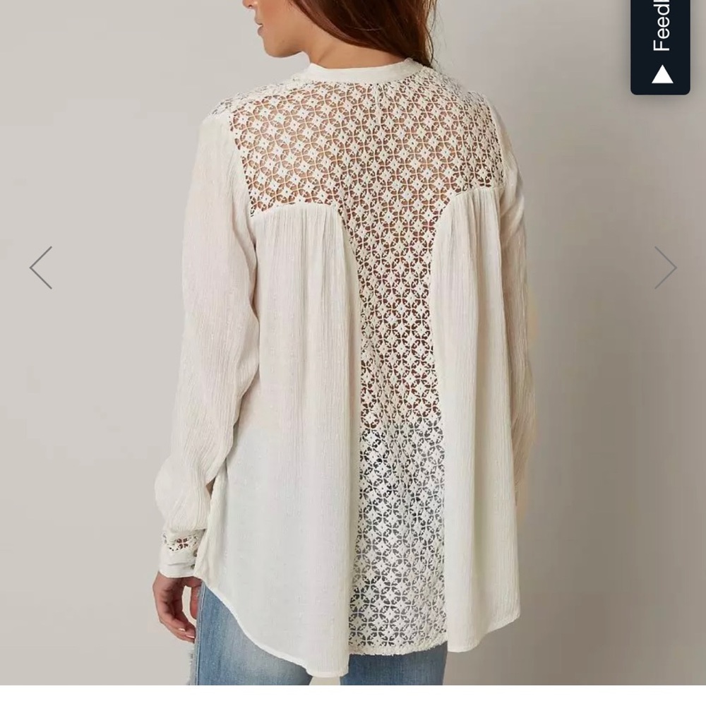 NEW FREE PEOPLE “The Best Shirt” Ivory Size Small